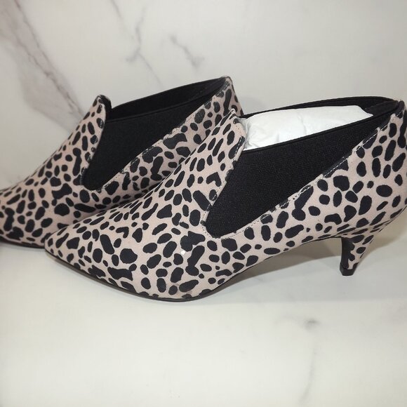 Qupid Saucy-05 Nude Leopard Suede Heels – Size 10 – NW0T - Picture 1 of 4